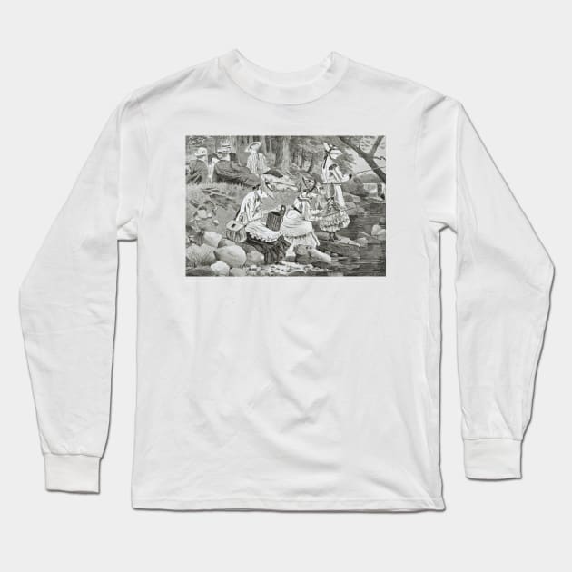 The Fishing Party by Winslow Homer Long Sleeve T-Shirt by Classic Art Stall